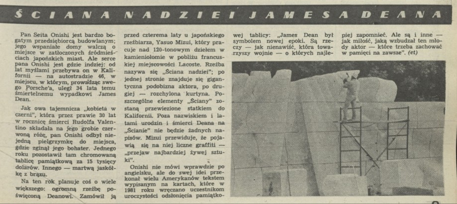 Ściana nadziei Jamesa Deana