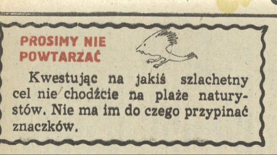 Prosimy nie powtarzać