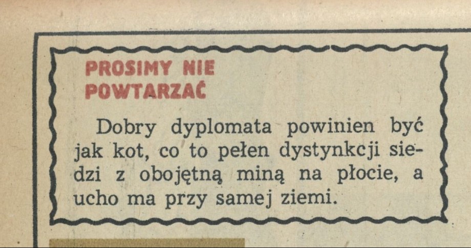 Prosimy nie powtarzać