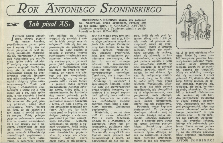 Rok Antoniego Słonimskiego