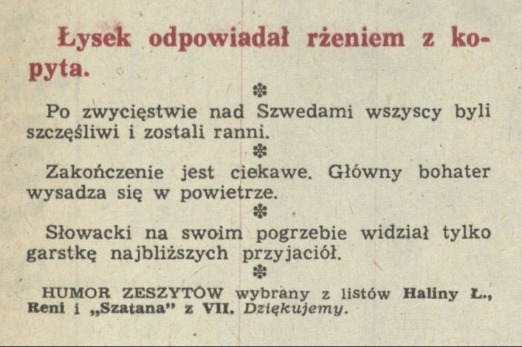 Humor zeszytów