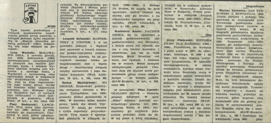 Czytać albo nie czytać?