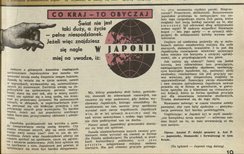 Co kraj - to obyczaj