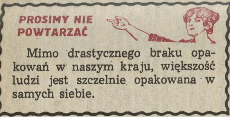 Prosimy nie powtarzać