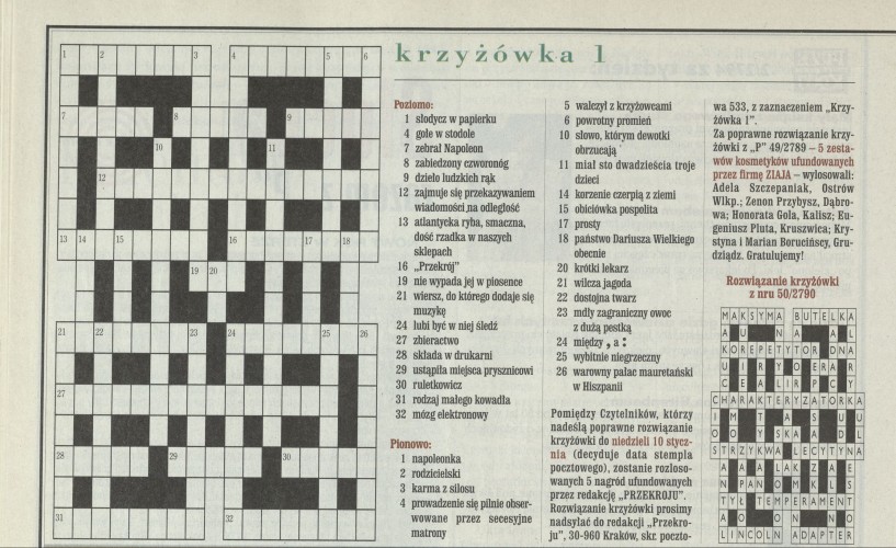 krzyżówka 1