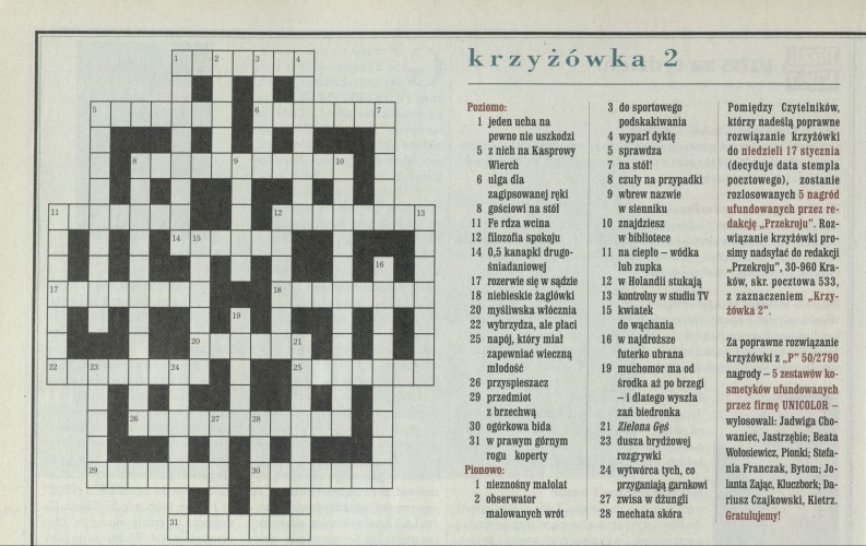 krzyżówka 2