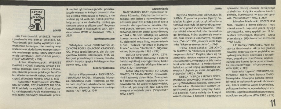 Czytać albo nie czytać?