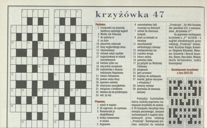 Krzyżówka 47