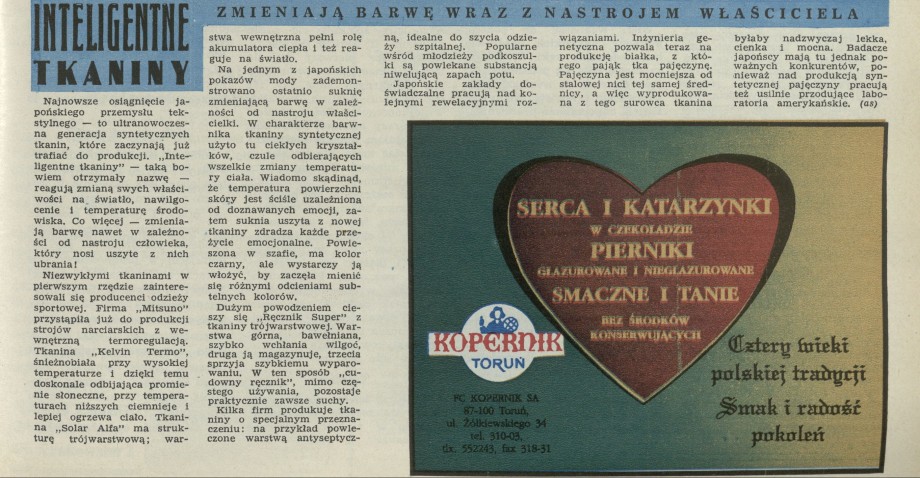 Inteligentne tkaniny