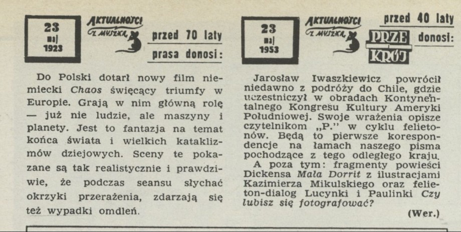 Aktualności z myszką