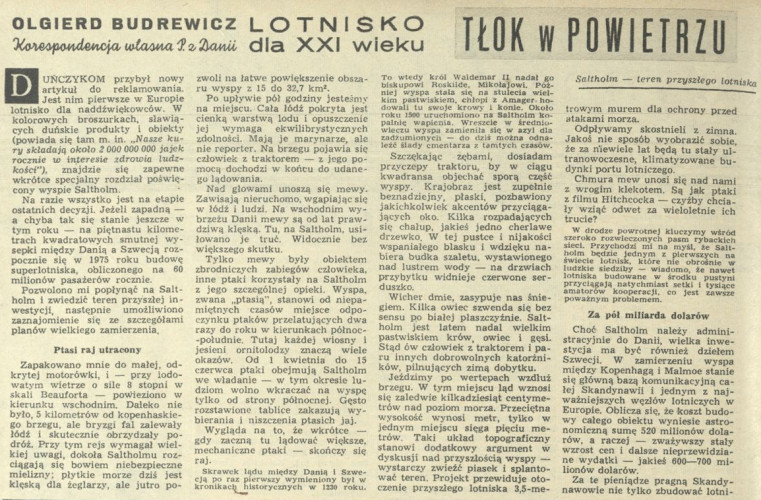 Lotnisko XXI wieku. Tłok w powietrzu