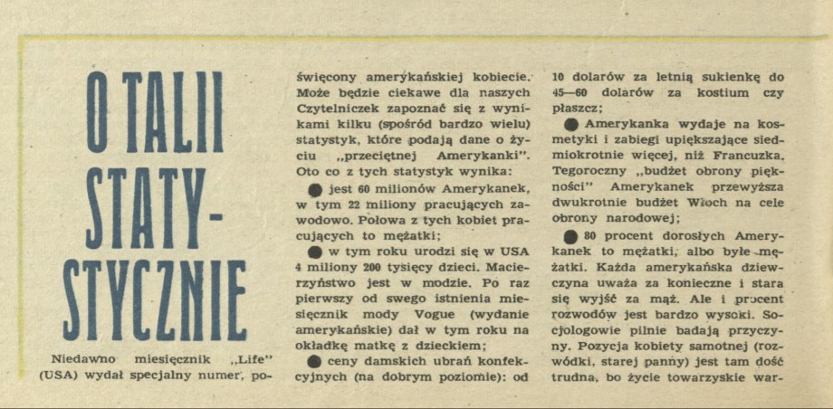 O talii statystycznie