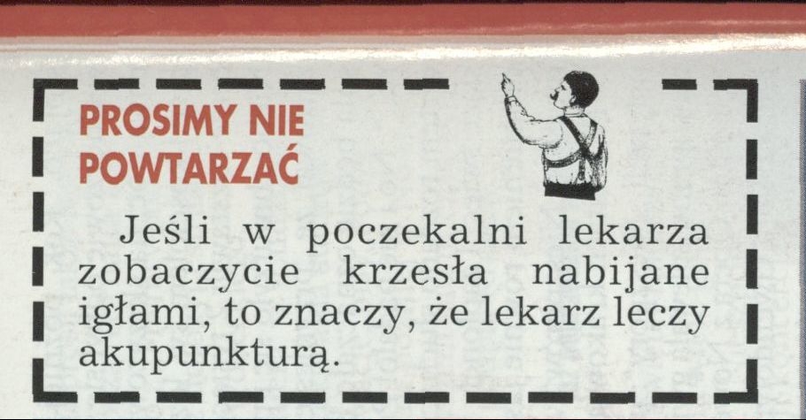 Prosimy nie powtarzać