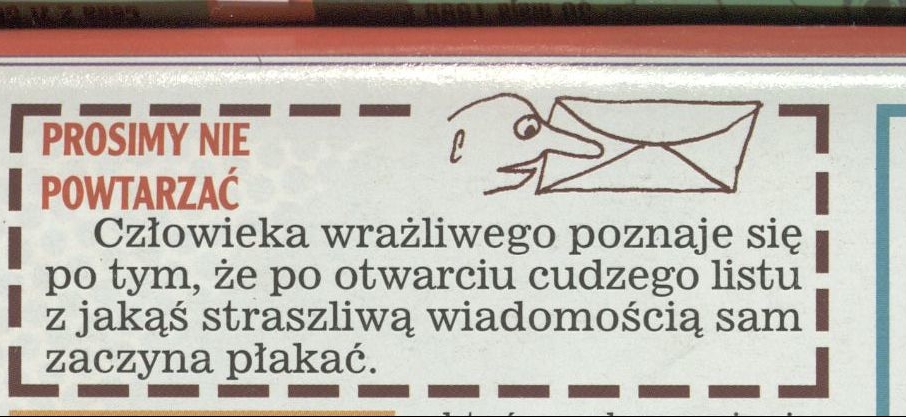 Prosimy nie powtarzać