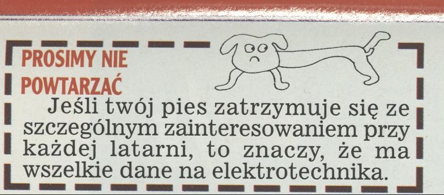 Prosimy nie powtarzać