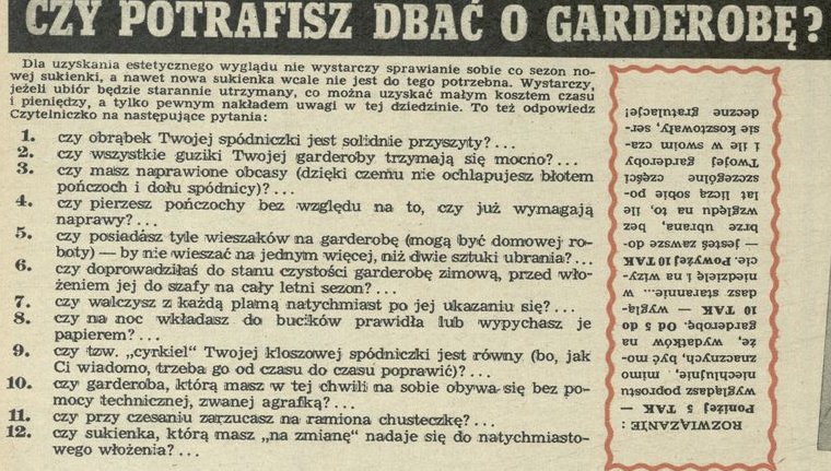 Czy potrafisz dbać o garderobę?