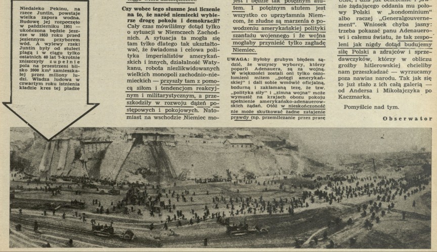 Juntin - wielka zapora wodna