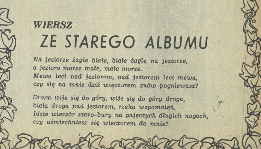 Wiersz ze starego albumu