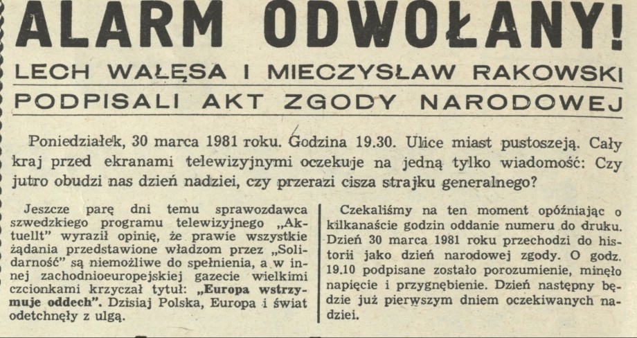 Alarm odwołany