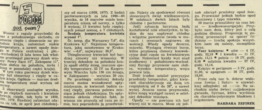 Czy pogoda pod psem?