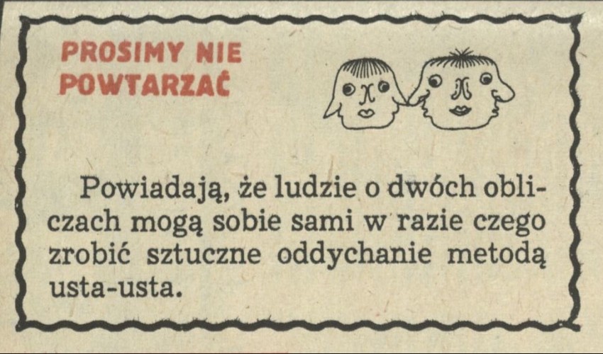 Prosimy nie powtarzać