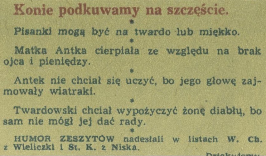 Humor zeszytów
