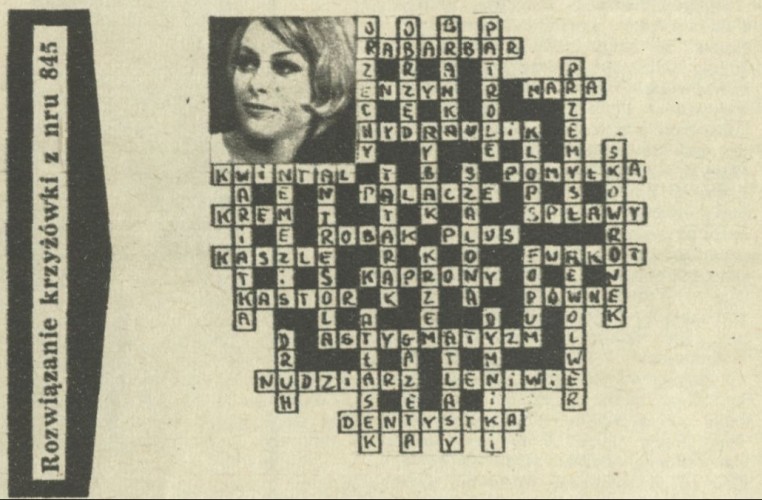 Rozwiązanie krzyżówki z nru 845