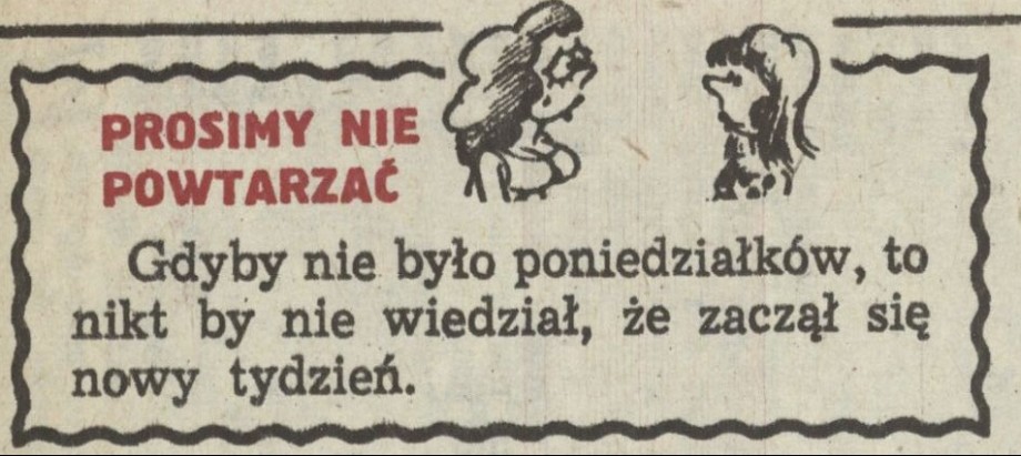 Prosimy nie powtarzać