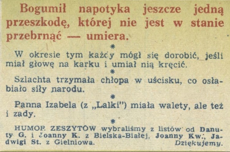Humor zeszytów