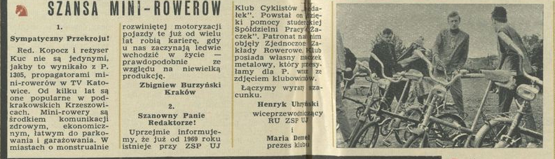 Szansa mini-rowerów