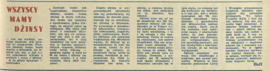 Wszyscy mamy dżinsy