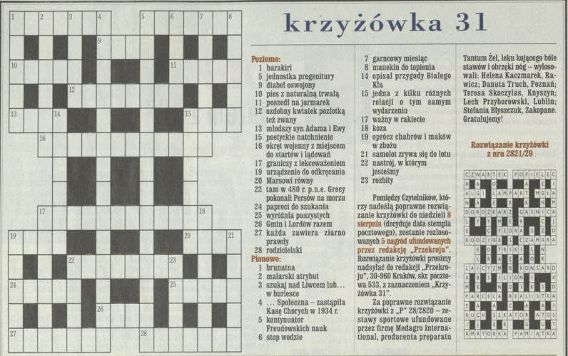 Krzyżówka 31