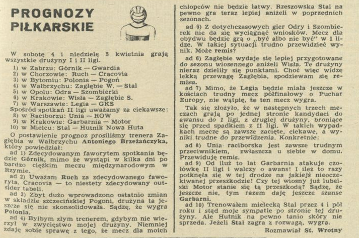 Prognozy piłkarskie