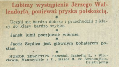 Humor zeszytów