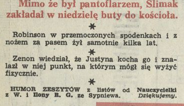 Humor zeszytów szkolnych