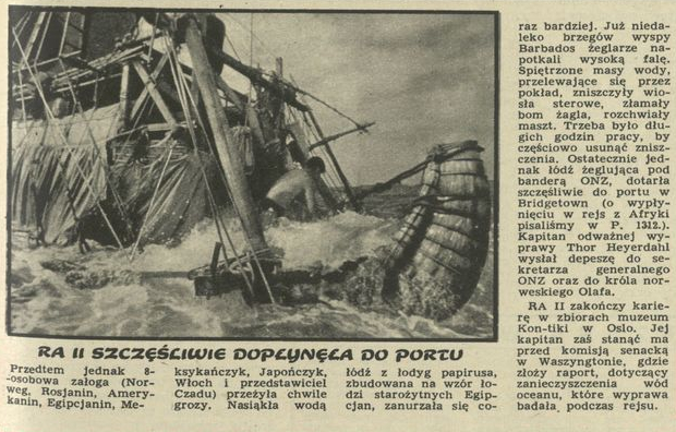 RA II szczęśliwie dopłynęła do portu