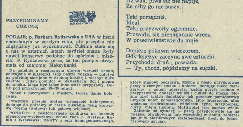 Przypominamy cukinię