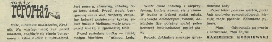 Mały reportaż