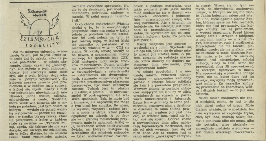 Ze sztambucha idealisty