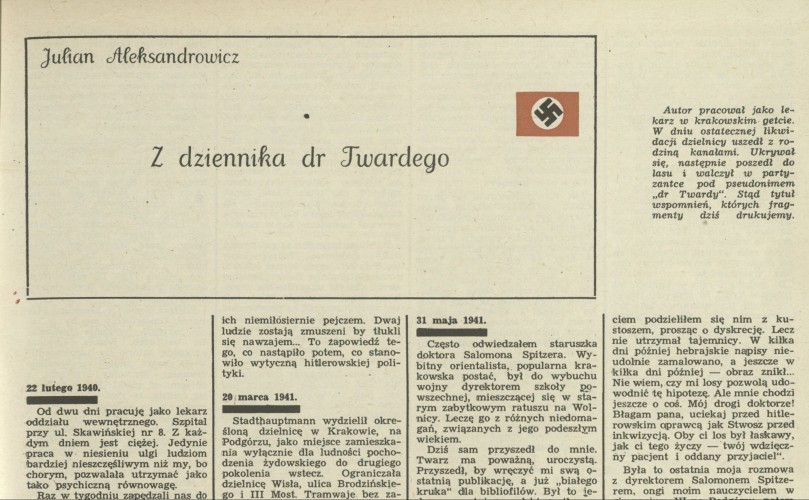 Z dziennika dr Twardego