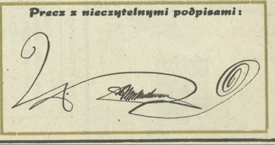 Precz z nieczytelnymi podpisami: