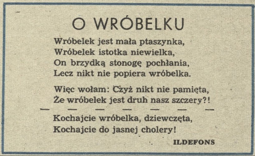 O wróbelku