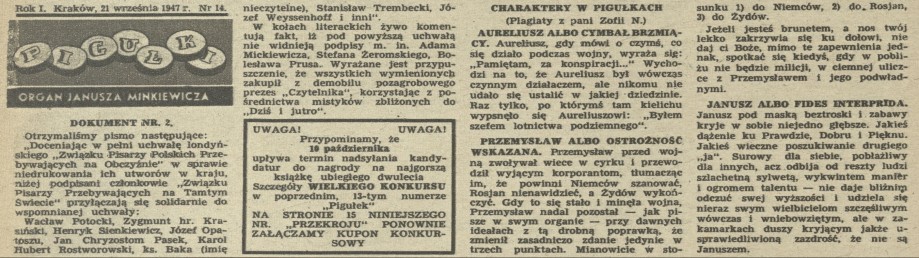 Pigułki - organ Janusza Minkiewicza