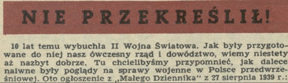 Nie przekreślił!