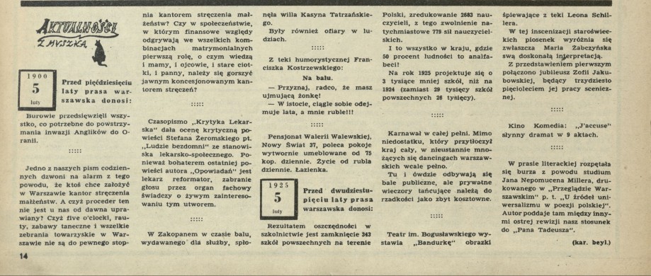 Aktualności z myszką