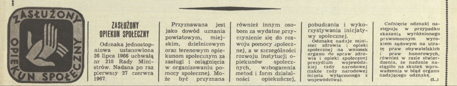 Zasłużony opiekun społeczny