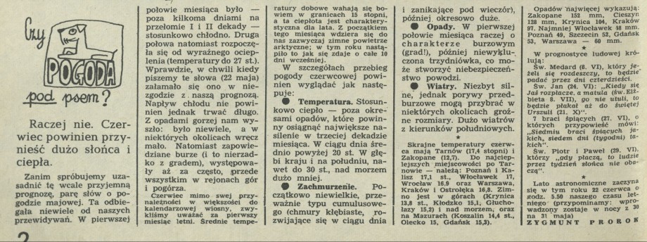 Czy pogoda pod psem?