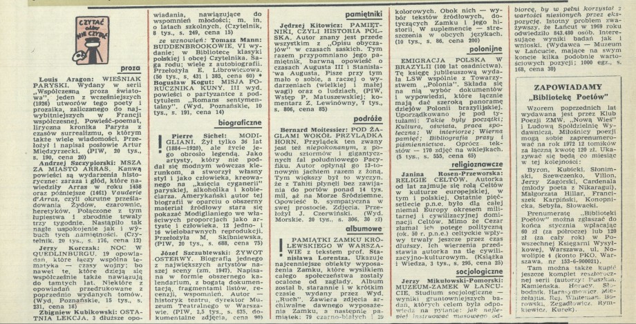 Czytać albo nie czytać?