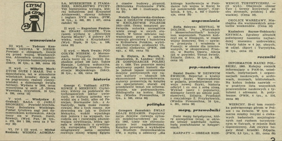 Czytać albo nie czytać?