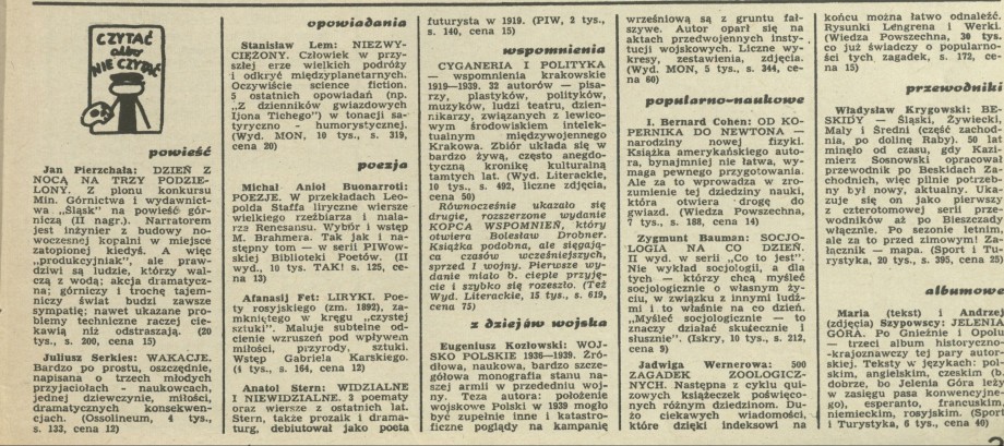 Czytać albo nie czytać